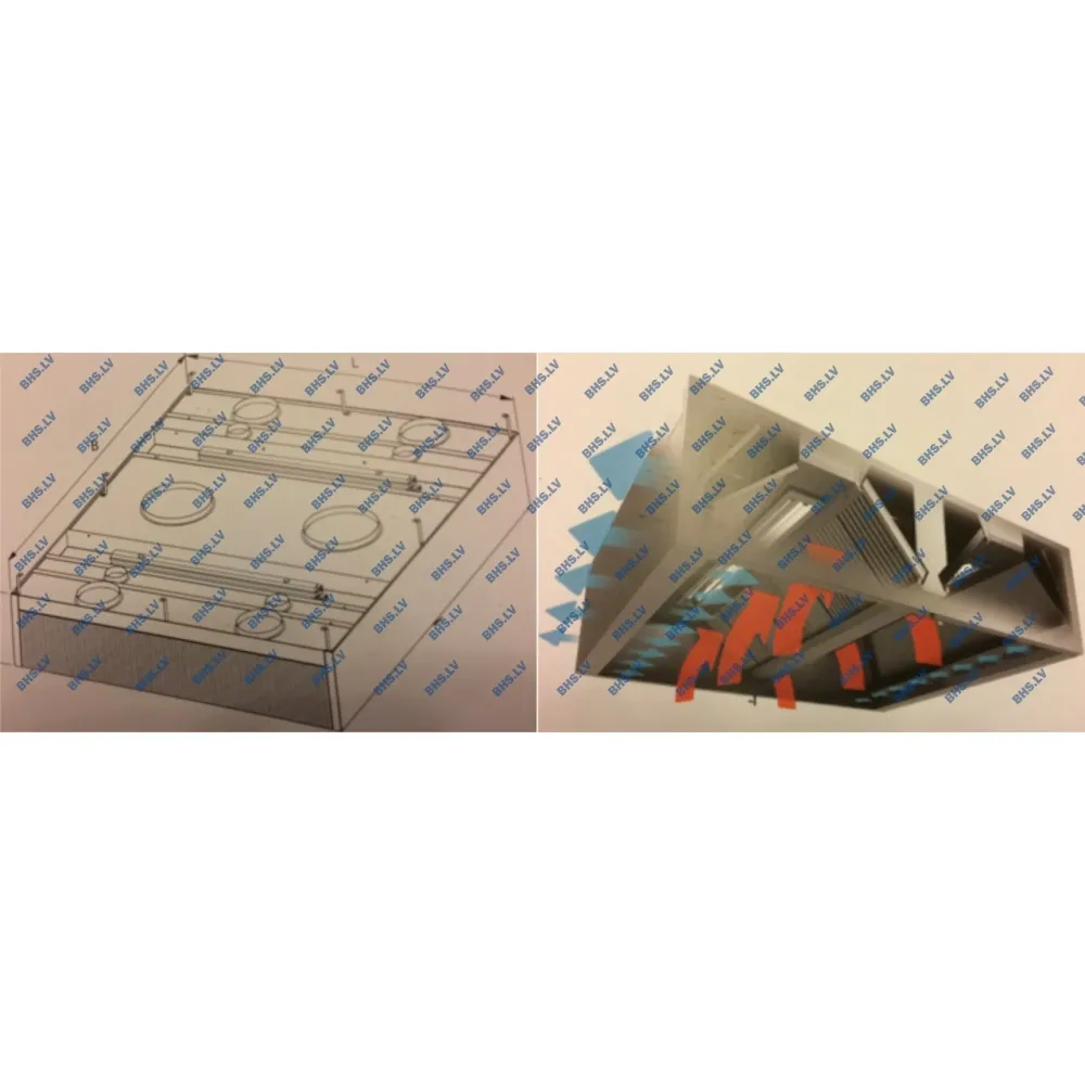 Островной вытяжной зонт с воздушной завесой и подводом воздуха HFCD 1400