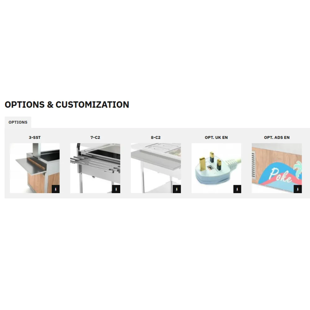 ГОРЯЧИЙ МАРМИТ ТЕЛЕЖКA С LED ОСВЕЩЕНИЕМ COMPASS 3 LED SEP