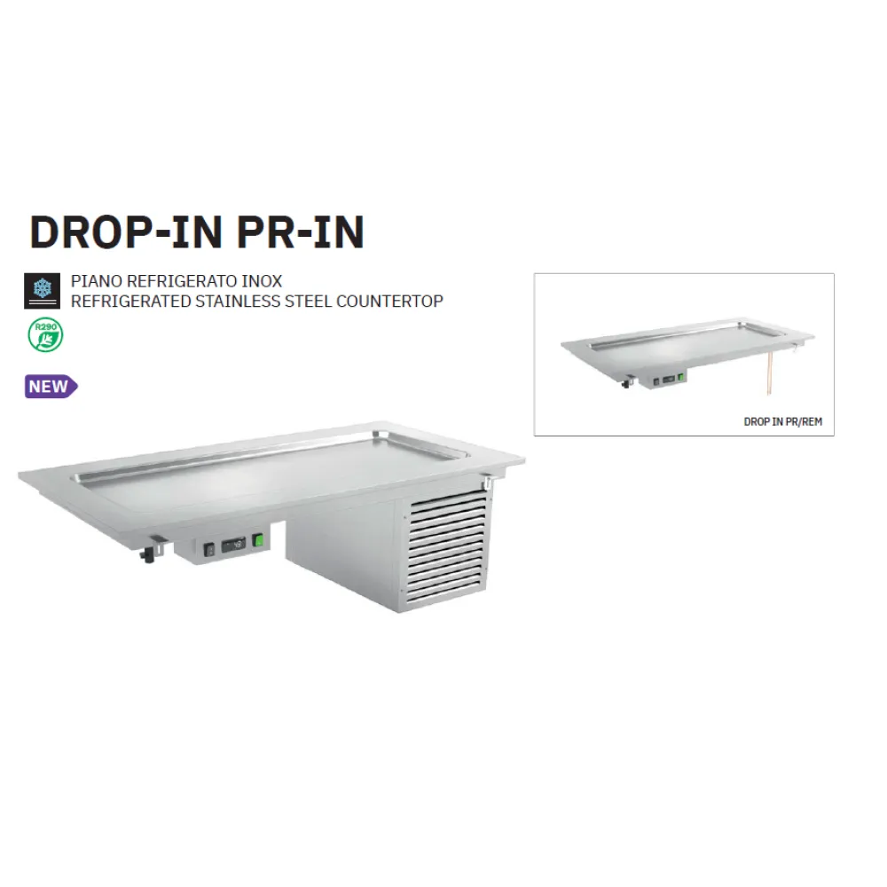 ХОЛОДИЛЬНАЯ ПОВЕРХНОСТЬ ИЗ НЕРЖАВЕЮЩЕЙ СТАЛИ DROP-IN-2PR-IN
