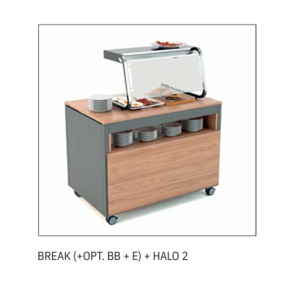 ОТДЕЛЬНО СТОЯЩАЯ ПОЛКА С ГАЛОГЕННЫМИ ЛАМПАМИ HALO 2