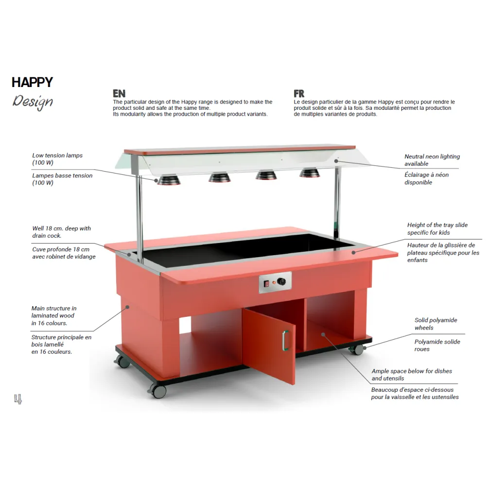 ГОРЯЧИЙ БУФЕТ-МАРМИТ HAPPY 4 BM