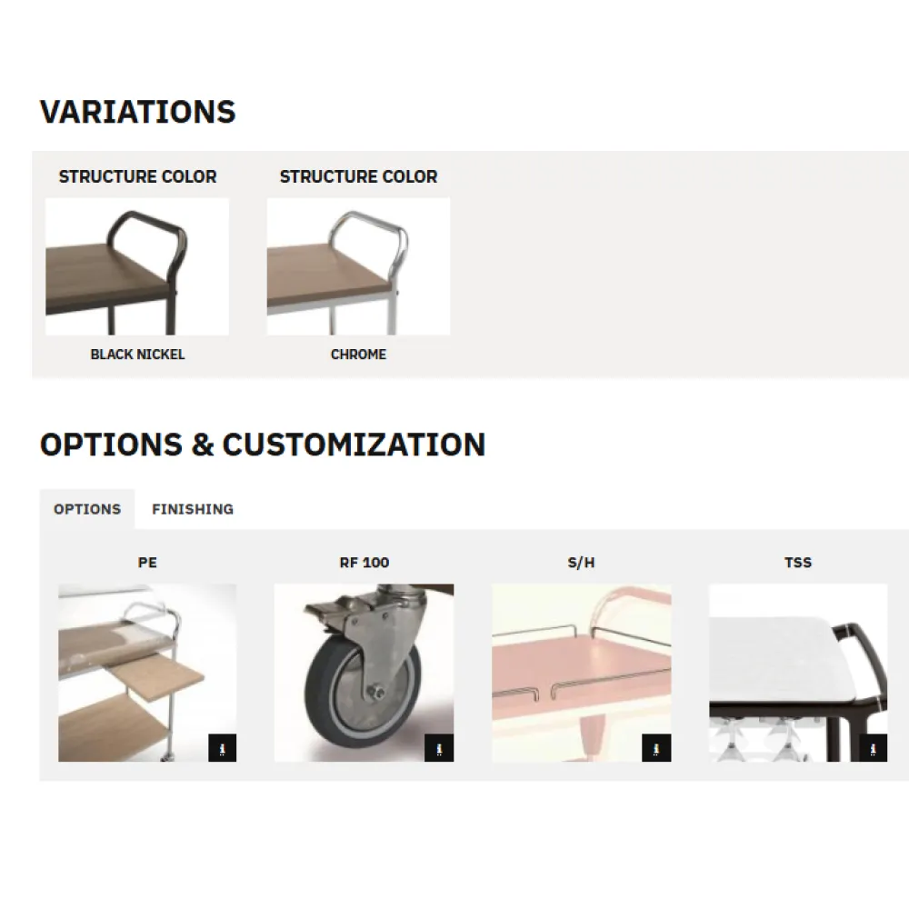 СЕРВИРОВОЧНАЯ ТЕЛЕЖКА HIRA 500 М3