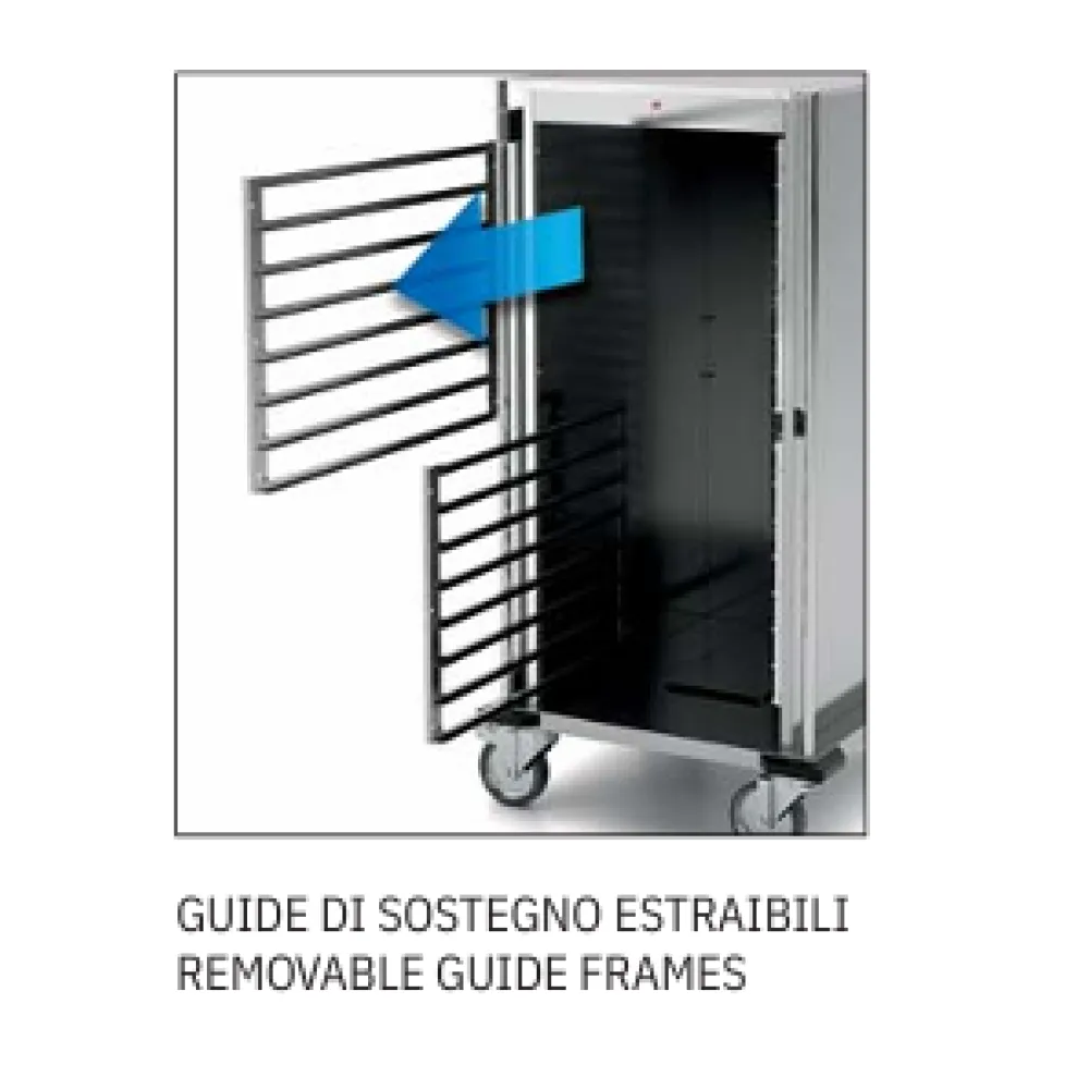 ШКАФ ИЗ НЕРЖАВЕЮЩЕЙ СТАЛИ НА КОЛЕСАХ ДЛЯ КОНТЕЙНЕРОВ GN NEUTROVEGA 2 SH C10