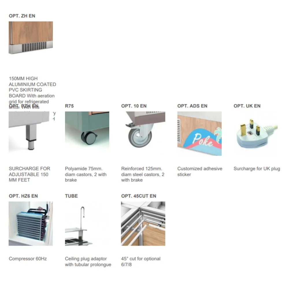 ХОЛОДНЫЙ БУФЕТ С СТОЛЕШНИЦЕЙ ИЗ HANEX® БЕТАКРИЛА OMNIA 2PR