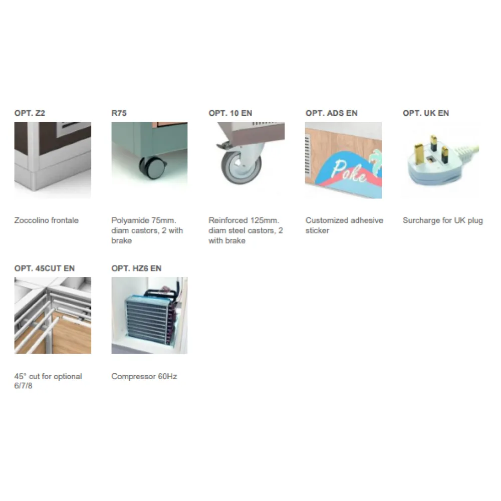 ХОЛОДНЫЙ БУФЕТ СО СТОЛЕШНИЦЕЙ ИЗ НЕРЖАВЕЮЩЕЙ СТАЛИ OMNIA 3PR-IN