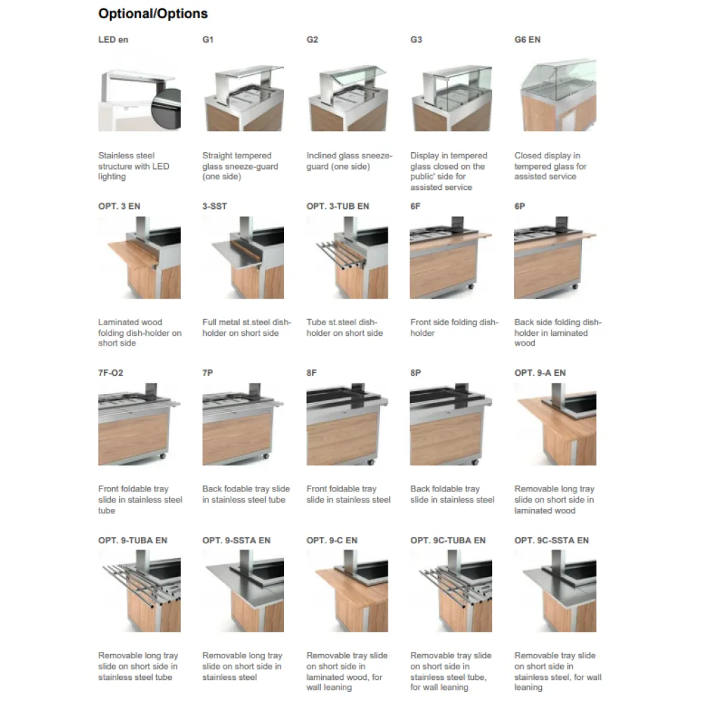 ХОЛОДНЫЙ БУФЕТ СО СТОЛЕШНИЦЕЙ ИЗ НЕРЖАВЕЮЩЕЙ СТАЛИ OMNIA 3PR-IN