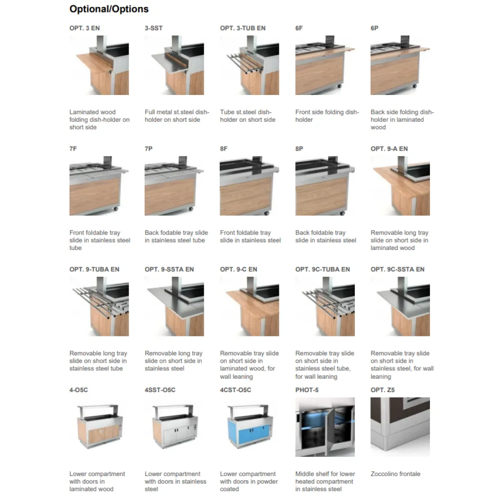 Буфет с подогреваемой столешницей из закалённого стекла OMNIA 4PC