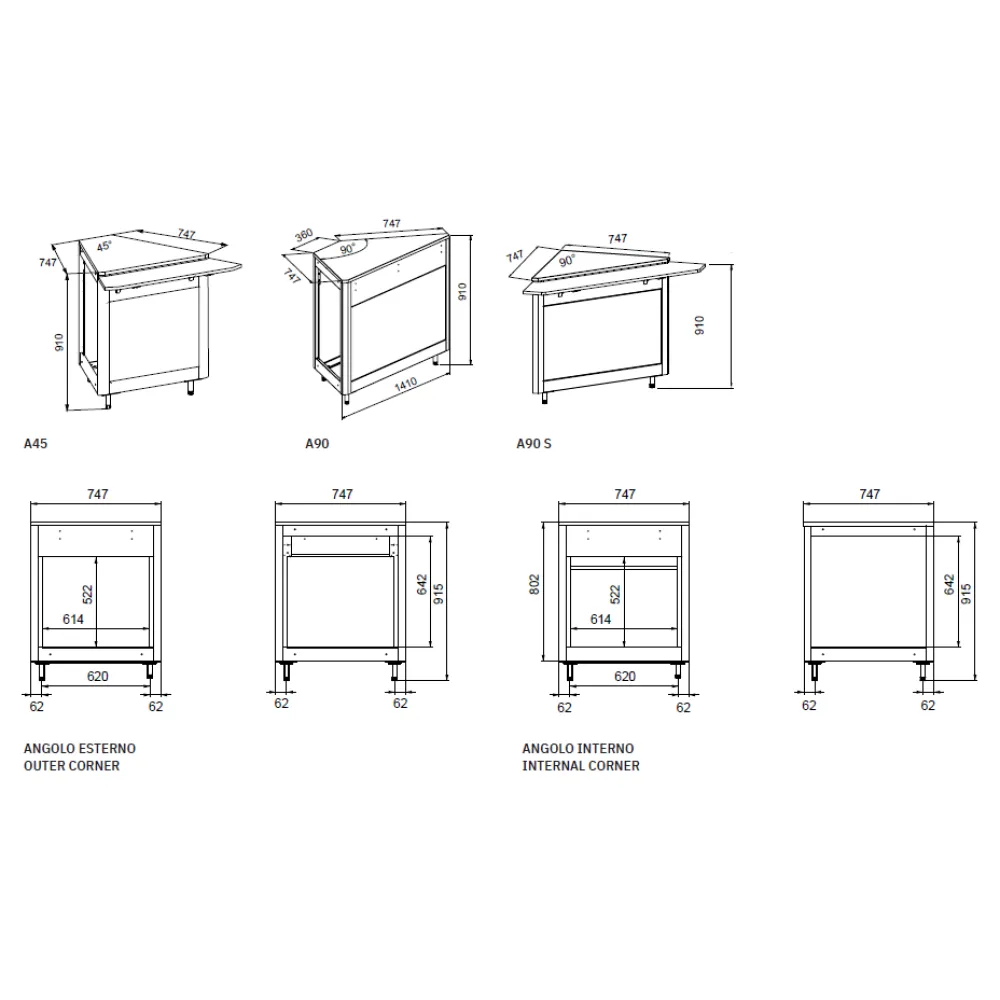 УГЛОВОЙ МОДУЛЬ OMNIA A45