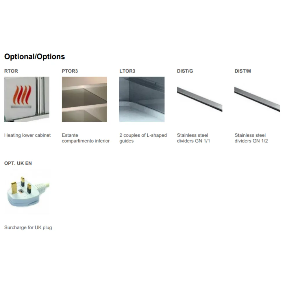 ТЕПЛОВАЯ ТЕЛЕЖКА ИЗ НЕРЖАВЕЮЩЕЙ СТАЛИ TORO 2GN1/1