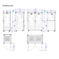 Одинарный банкетный шкаф с подогревом