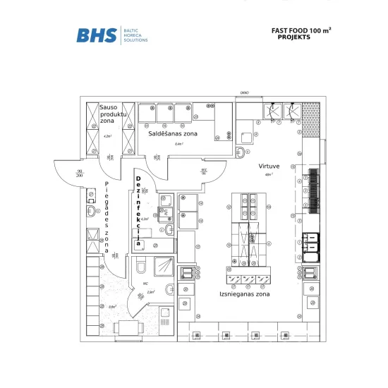 Проект быстрого питания 100 м2