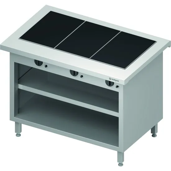 Прилавки с горячей керамической поверхностью с полкой