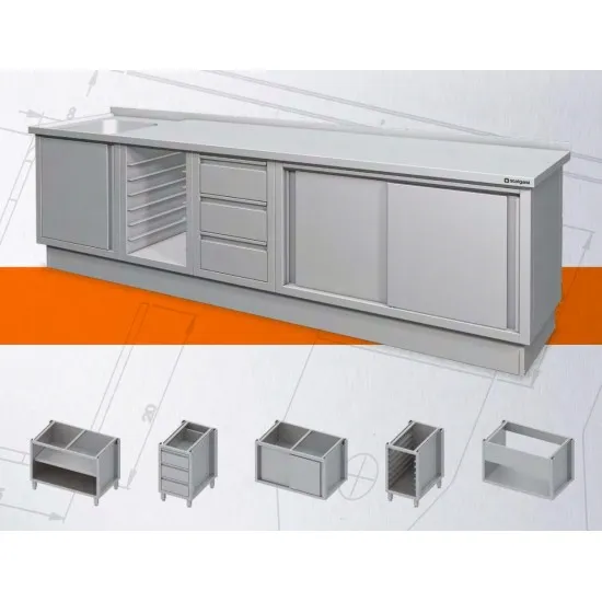 Модули мебели из нержавеющей стали