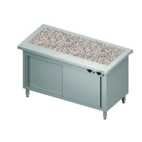 Горячий шкаф с горячей гранитной поверхностью