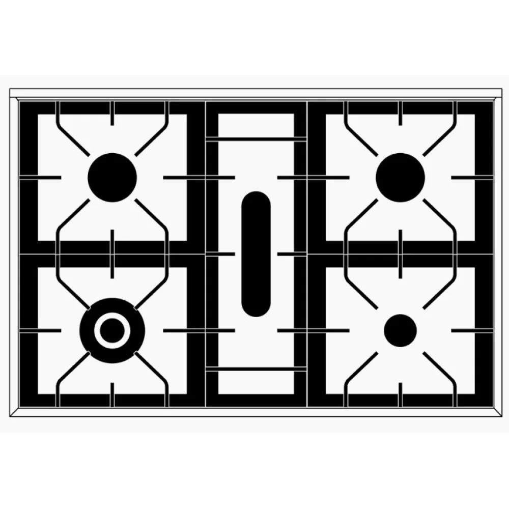 Плита с духовкой Nostalgie P09PNE3, 4 конфорки + 1 удлинённая конфорка