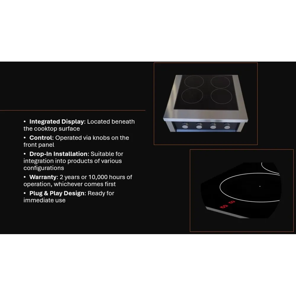 Индукционная плита 500 SEMI PROINDCT4-SEMI-R R (с генераторным блоком)