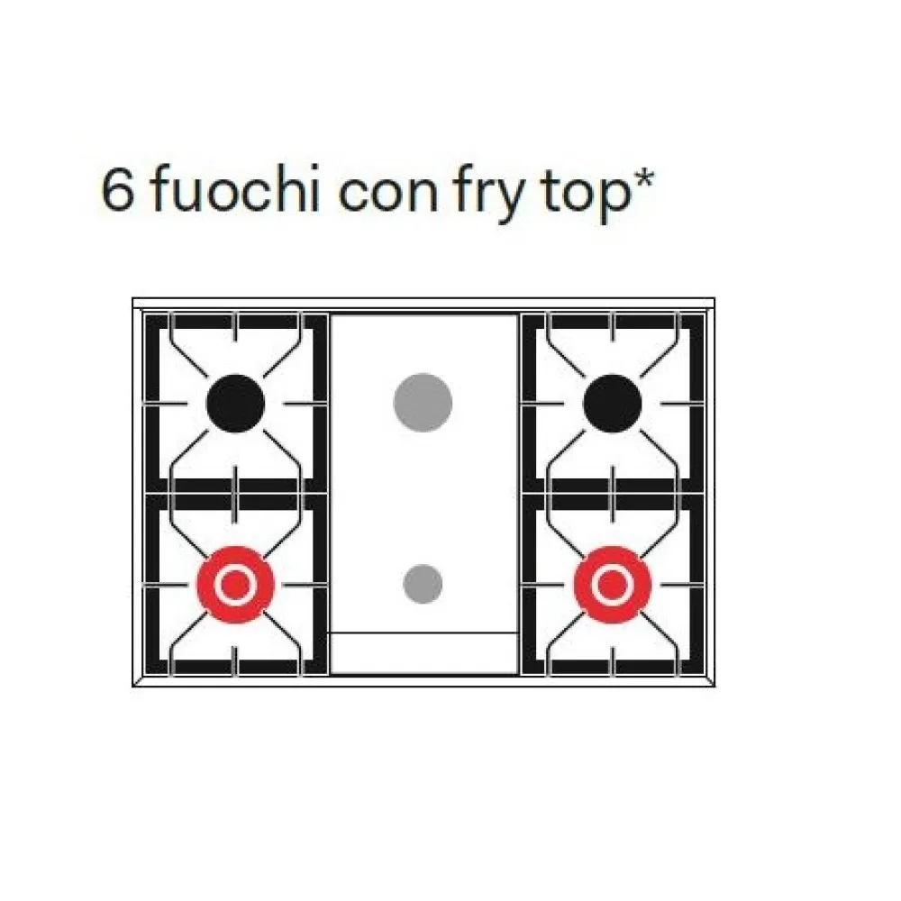 Плита с духовкой Nostalgie 90 см P36FDDNSY 6 конфорок с жарочной поверхностью