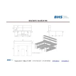 Стол П-образной формы из нержавеющей стали с полкой и системой полок