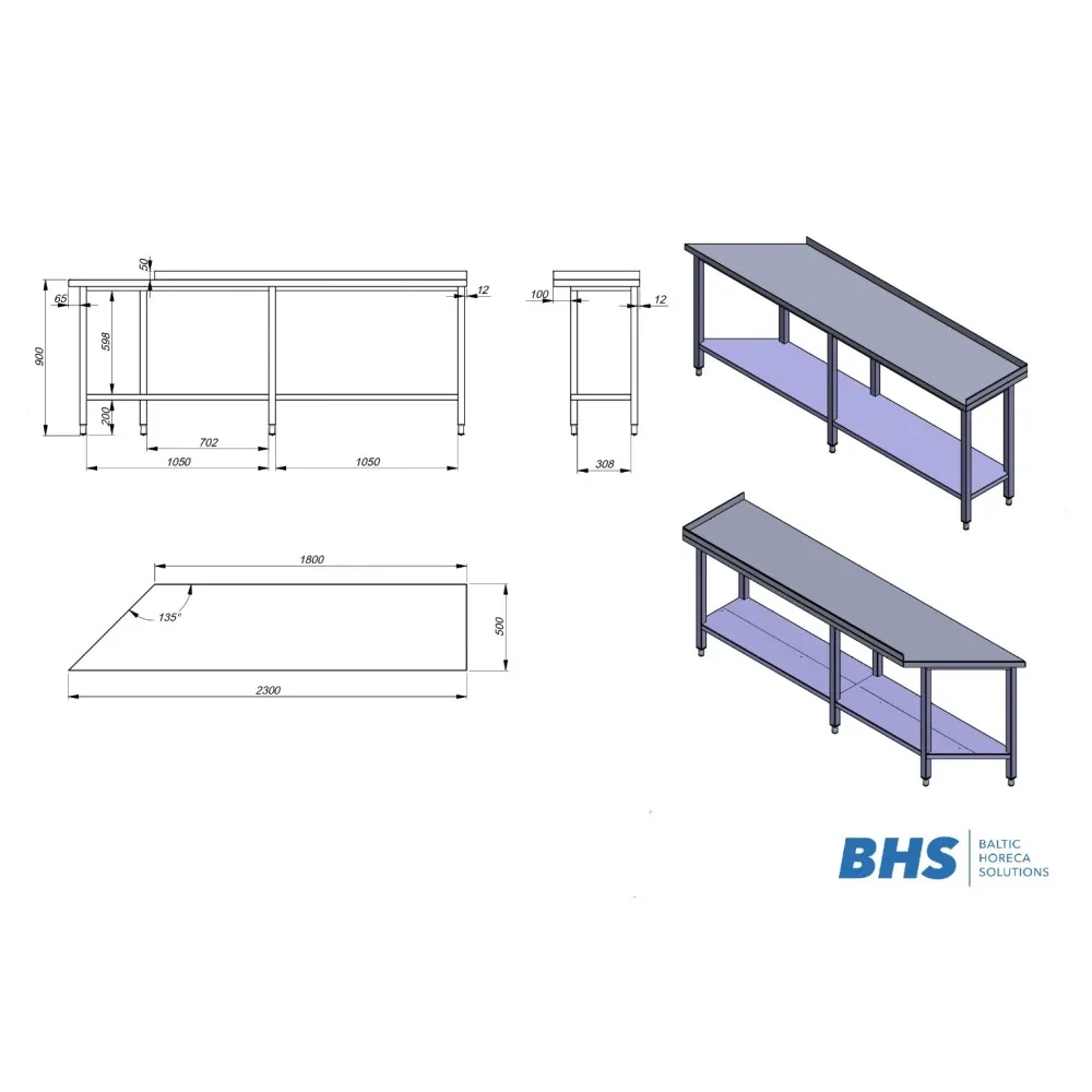 Рабочий стол с полкой