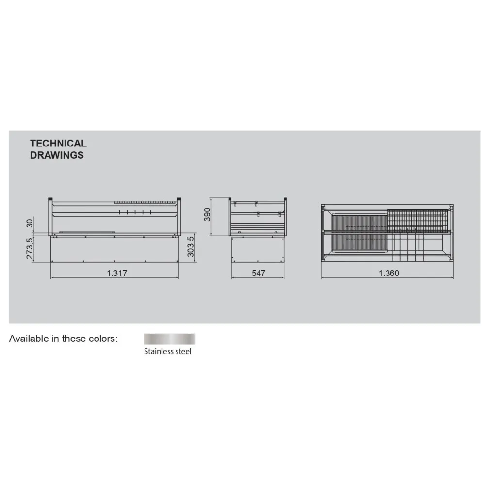 Угольный гриль в японском стиле DROP IN R120D