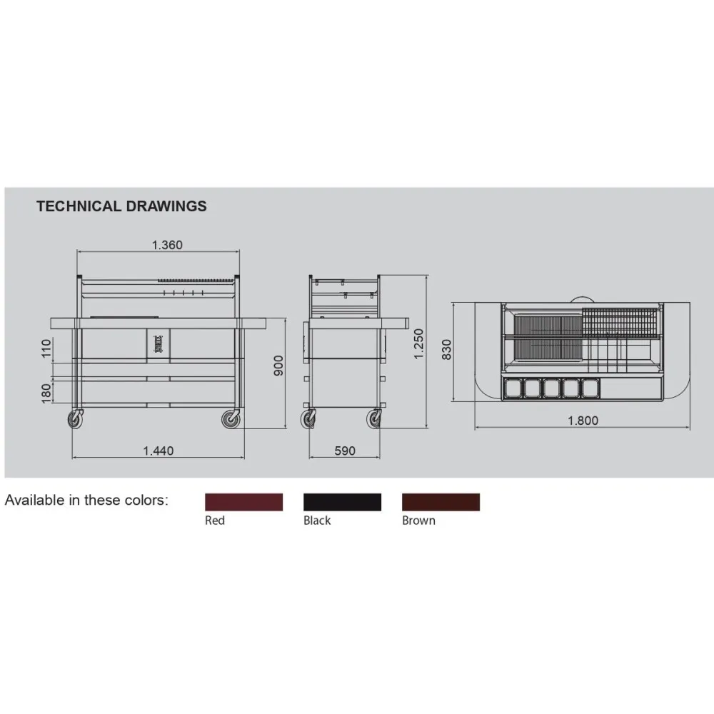Угольный гриль в японском стиле R120ST