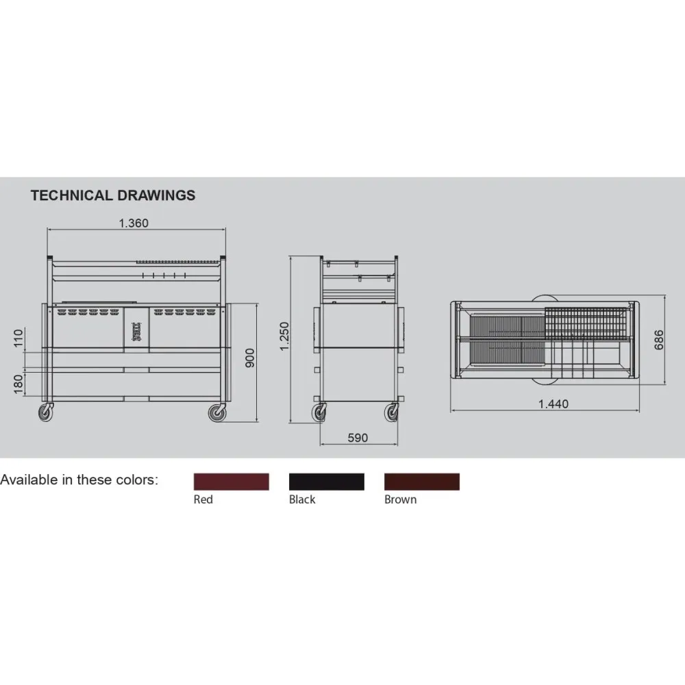 Угольный гриль в японском стиле R120S