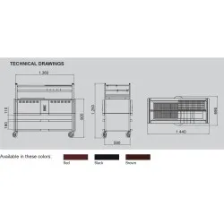 Угольный гриль в японском стиле R120S