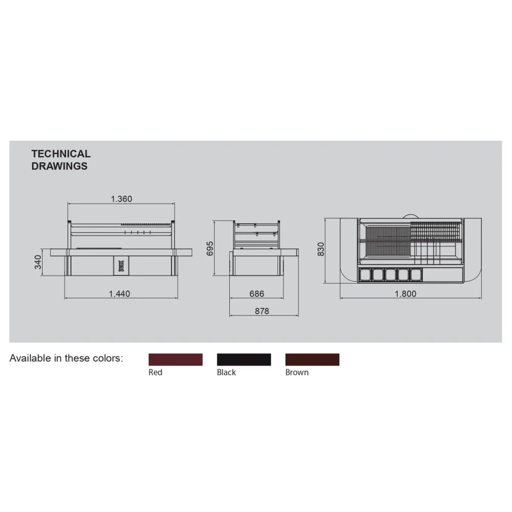 Угольный гриль в японском стиле R120TT