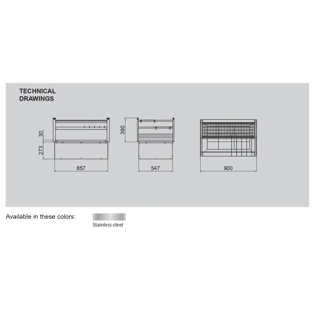 Угольный гриль в японском стиле DROP IN  R90D