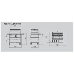 Угольный гриль в японском стиле R90ST