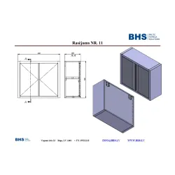 Навесной шкаф с раздвижными дверями NN51