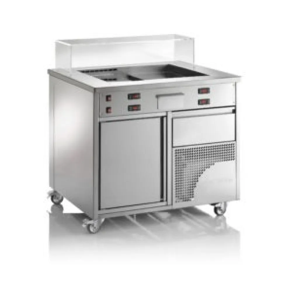 Комбинированная станция с холодильной и жарочной зонами TEPP-TWIN TPTW1600