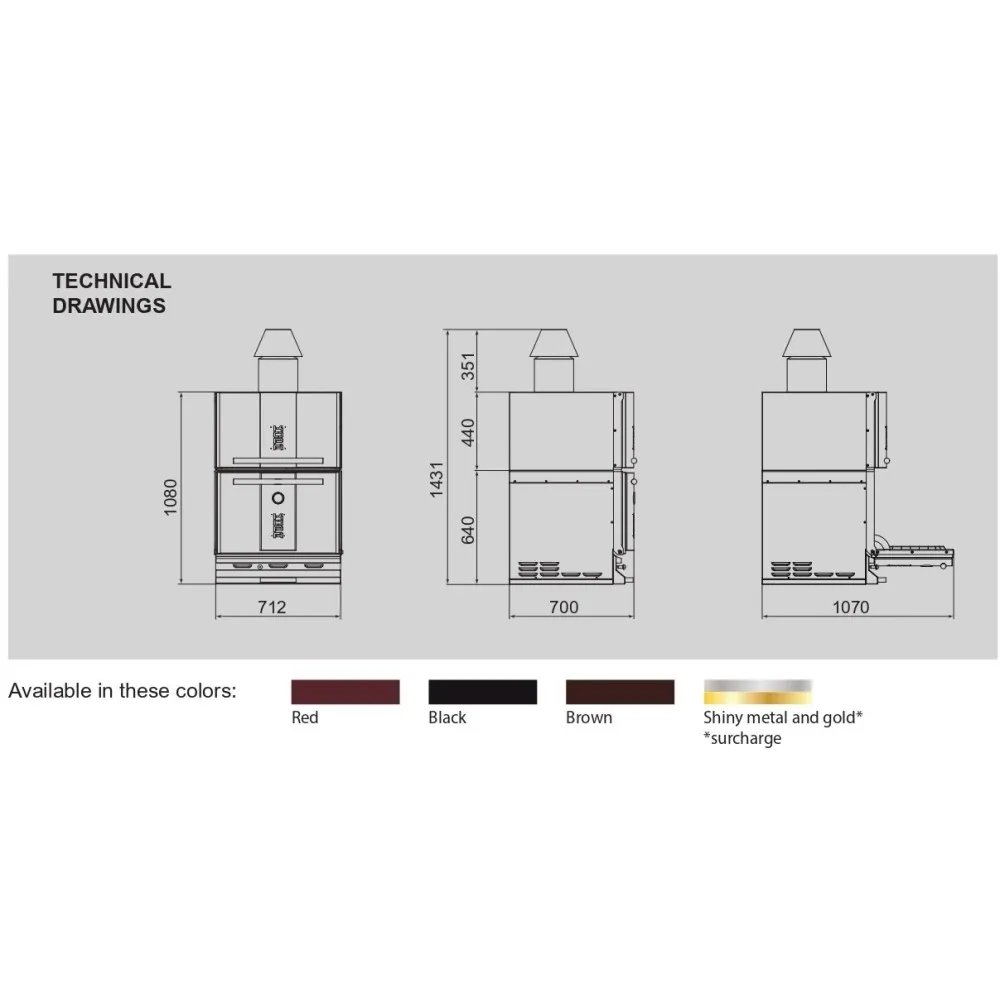 Угольная печь C Type 400