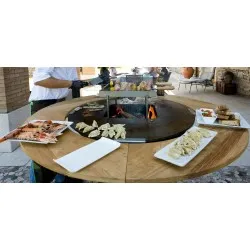 Круг подставка из дерева  OnFire