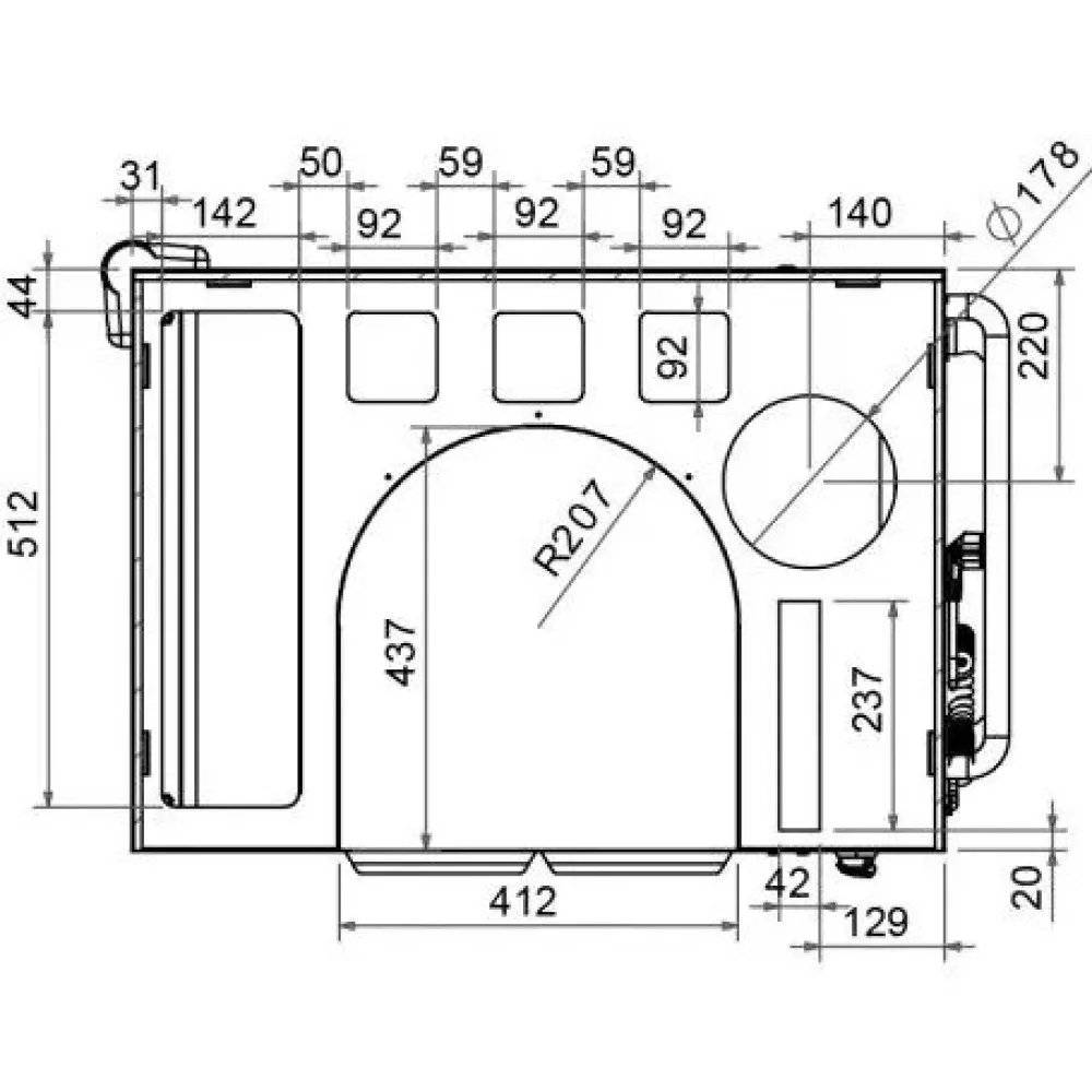 Тележка для закусок с подогревом