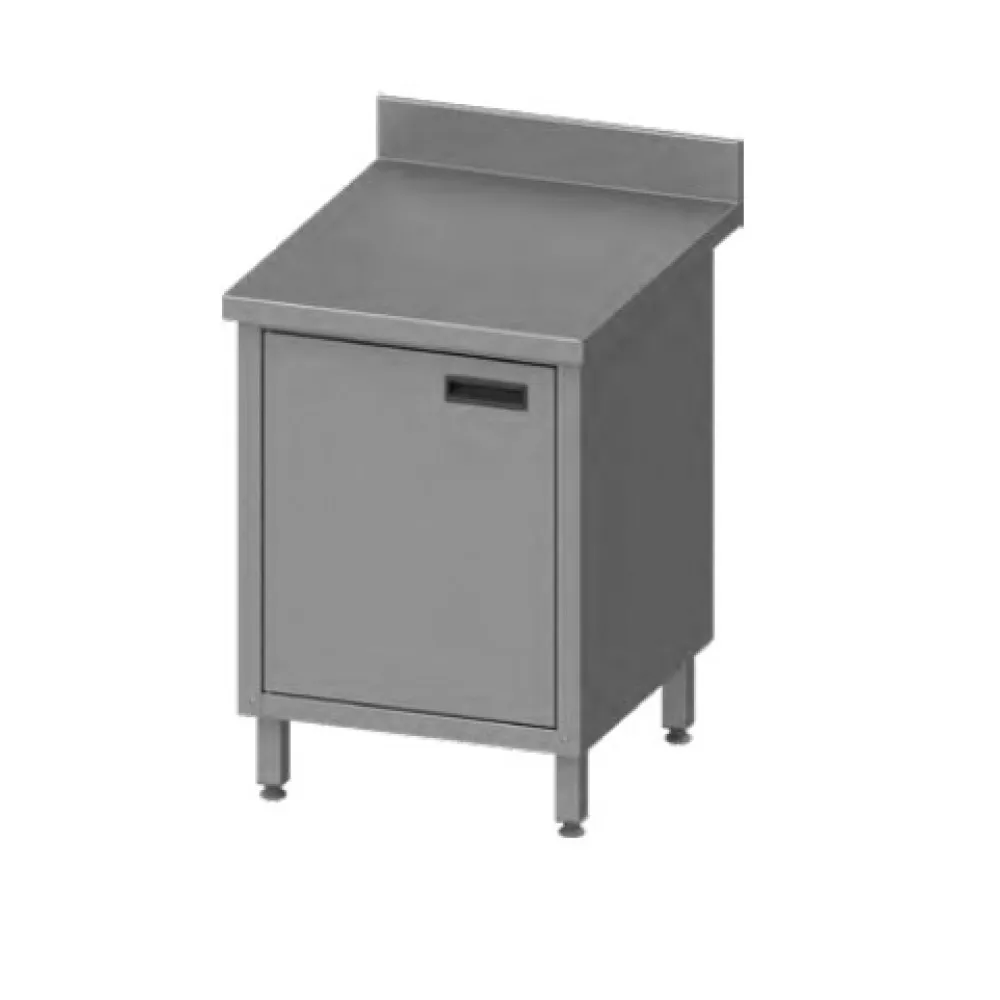 Стол из нержавеющей стали с распашной дверцей 600