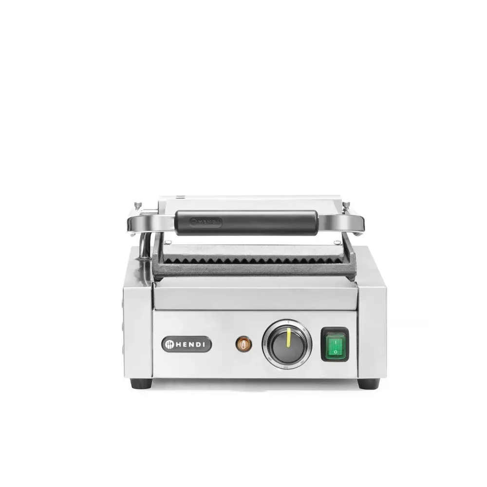 Контактный гриль – одинарная, с рифленой верхушкой и гладким низом