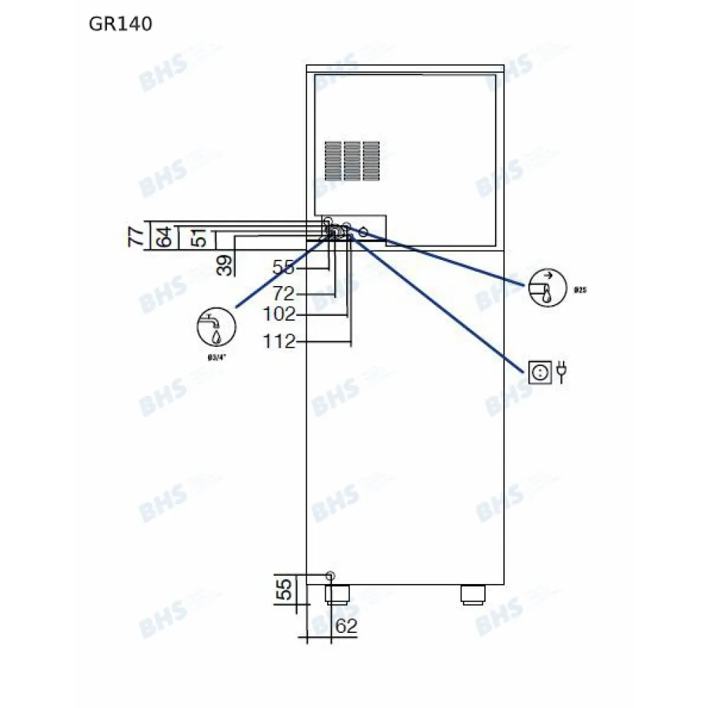 Генератор льда GR185, 178kg/24h