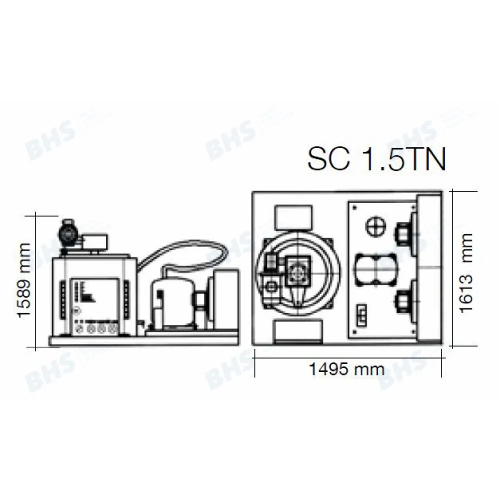 Генератор льда SC1.5TN, 1500kg/24h