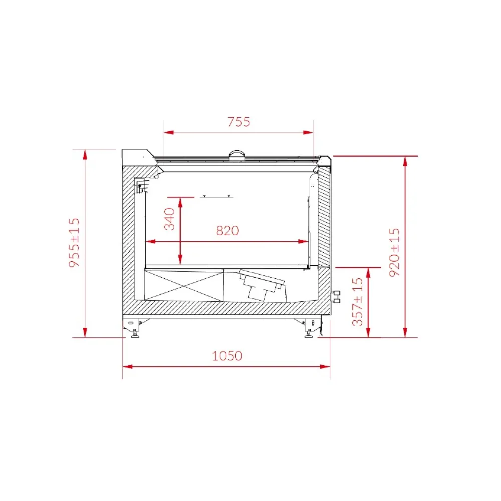 Витрина для мороженого ADVANTA REMOTE 3750 мм