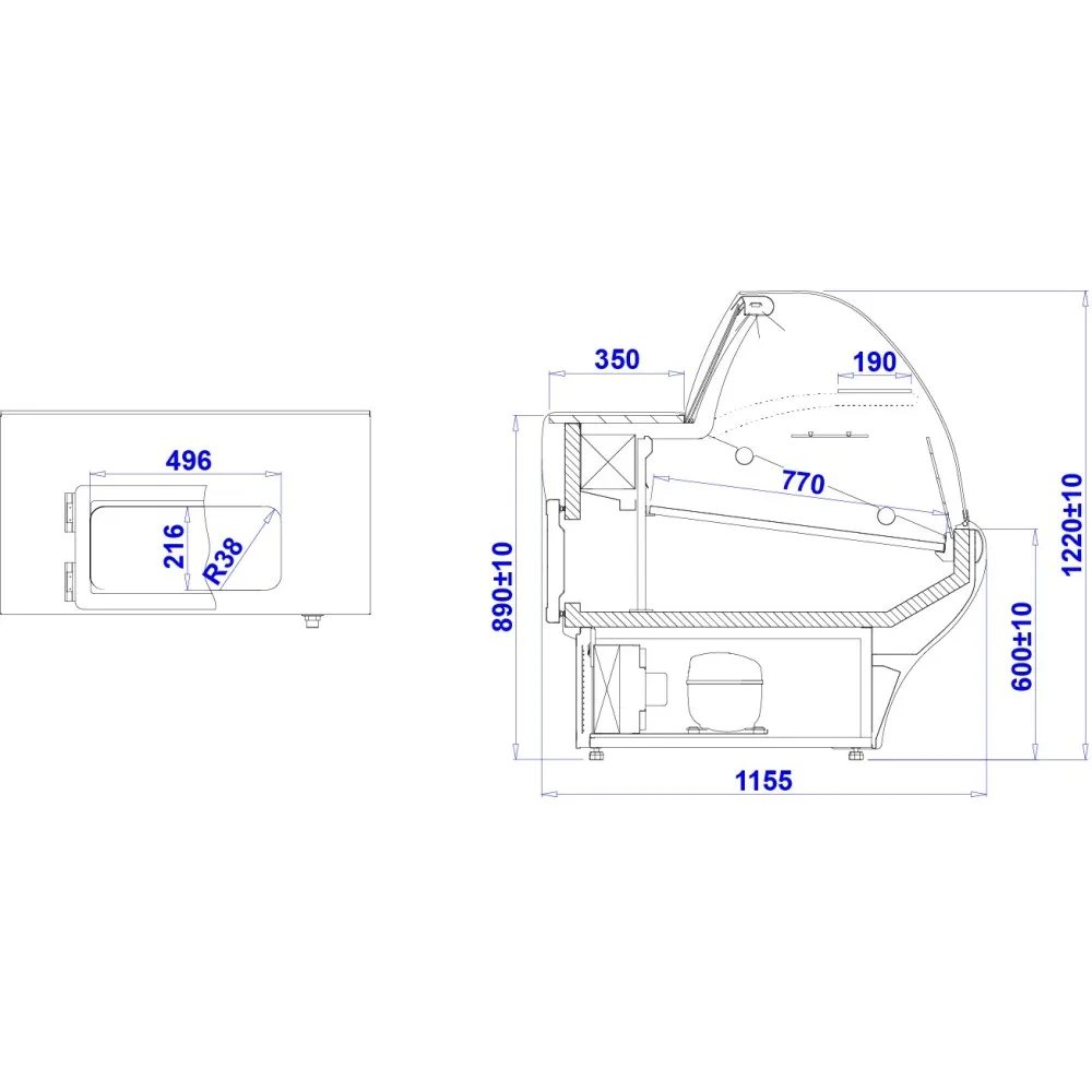 Холодная витрина BASIA Neo 1.88