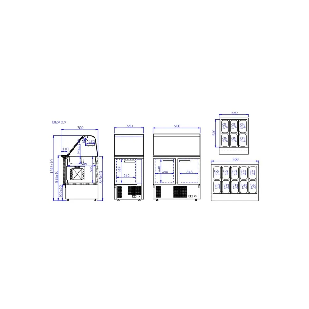 Салат-бар IBIZA 560 mm