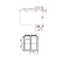 Диспенсер для мороженного GELATO 2 900 mm REMOTE