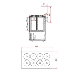 Диспенсер для мороженного GELATO 2 1150 mm