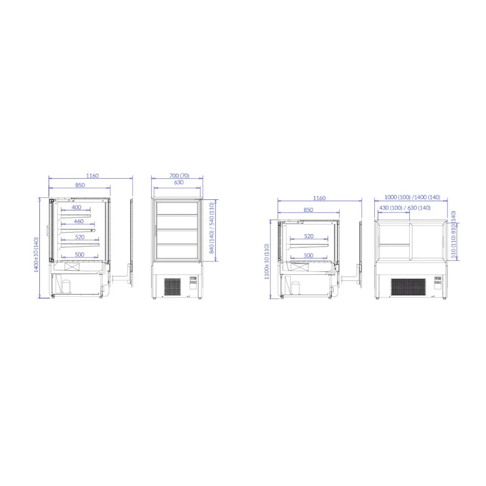Кондитерская витрина INNOVA 70.140 REMOTE