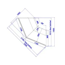 Нейтральная витрина - угол JAMAJKA NZ90N