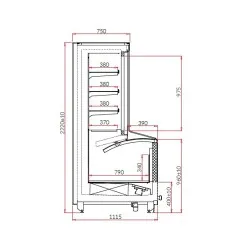 Морозильная камера - витрина для супермаркетов LEVEL H 2.50 REMOTE