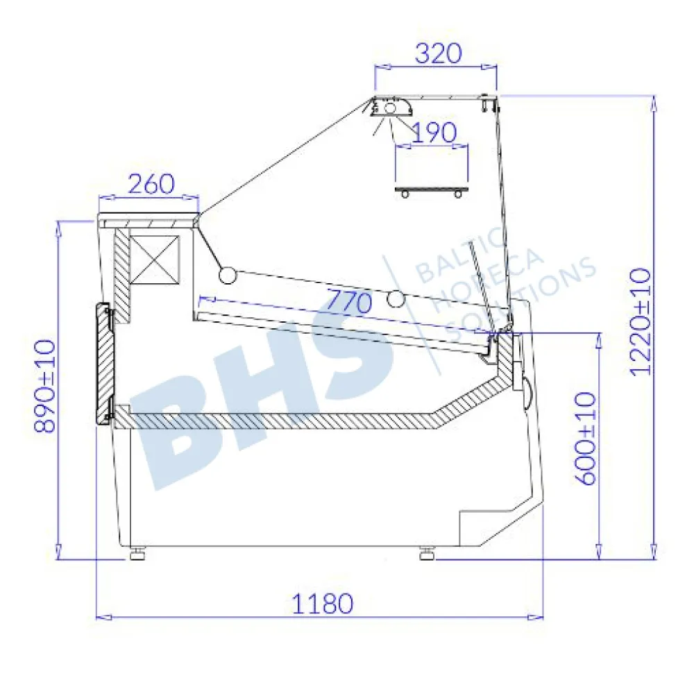 Холодная витрина LUZON 1.56