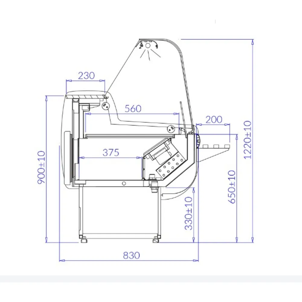 Холодная витрина MONIKA DEEP 1.7