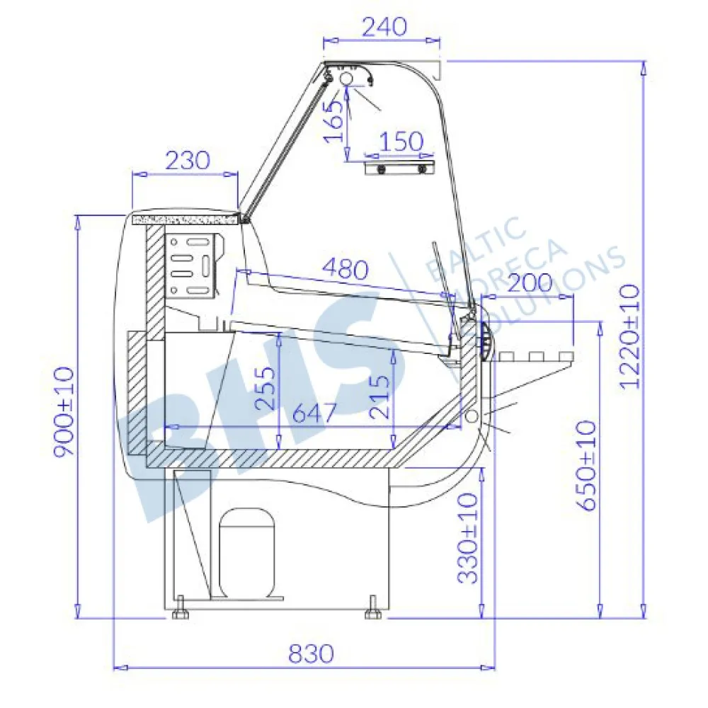 Холодная витрина MONIKA 1.3